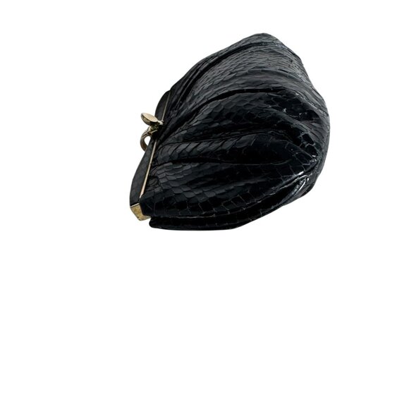 Judith Leiber Genuine Leather Snakeskin Med Clutch Crossbody Evening Bag MINT - Picture 6 of 11